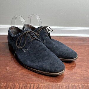 Bugatti Men’s Suede Gibson Lace Up Shoes Dark Blue Size 12
